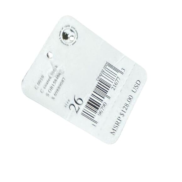 NWT Free People We The Free Black Coated Slim Straight Pants Women’s 26 - Picture 5 of 7